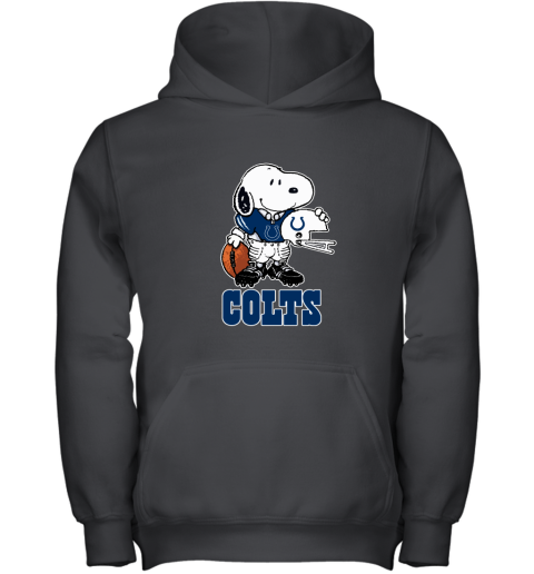 Snoopy A Strong And Proud Indianapolis Colts Player NFL Youth Hoodie