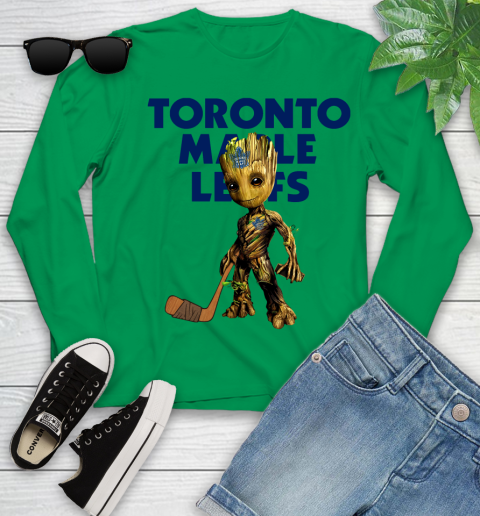 Toronto Maple Leafs NHL Hockey Groot Marvel Guardians Of The Galaxy Youth Long Sleeve 6