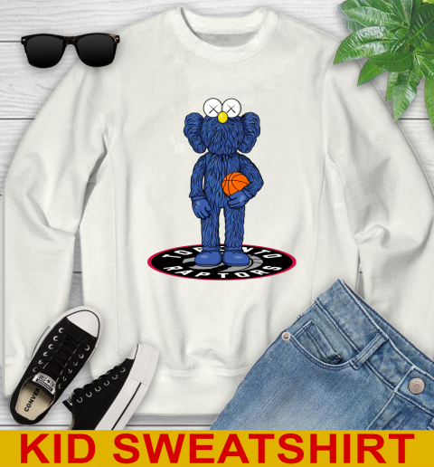 NBA Basketball Toronto Raptors Kaws Bff Blue Figure Shirt Youth Sweatshirt