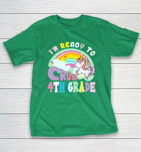 Back to school shirt ready to crush 4th grade unicorn T-Shirt 15