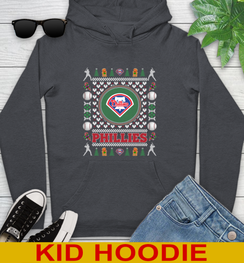 Philadelphia Phillies Merry Christmas MLB Baseball Loyal Fan Youth Hoodie 9