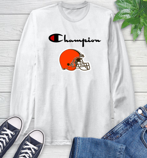 NFL Football Cleveland Browns Champion Shirt Long Sleeve T-Shirt