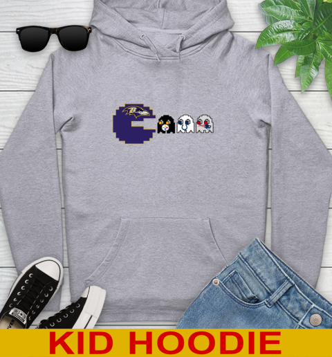 Baltimore Ravens NFL Football Pac Man Champion Youth Hoodie 6