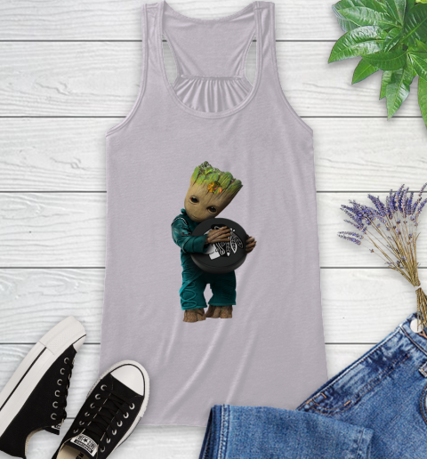 NHL Groot Guardians Of The Galaxy Hockey Sports Chicago Blackhawks Racerback Tank 5