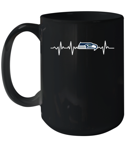 Seattle Seahawks NFL Football Heart Beat Shirt Ceramic Mug 15oz