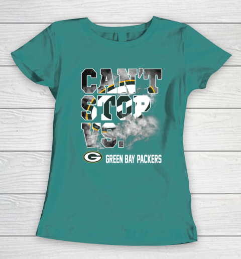 NFL Green Bay Packers Can't Stop Vs Women's T-Shirt 10
