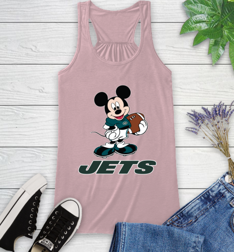 NFL Football New York Jets Cheerful Mickey Mouse Shirt Racerback Tank 10