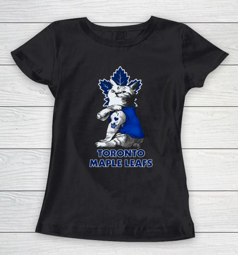 NHL My Cat Loves Toronto Maple Leafs Hockey Women's T-Shirt