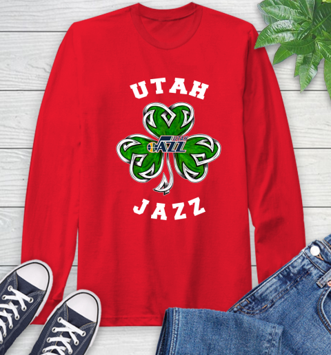 NBA Utah Jazz Three Leaf Clover St Patrick's Day Basketball Sports Long Sleeve T-Shirt 11