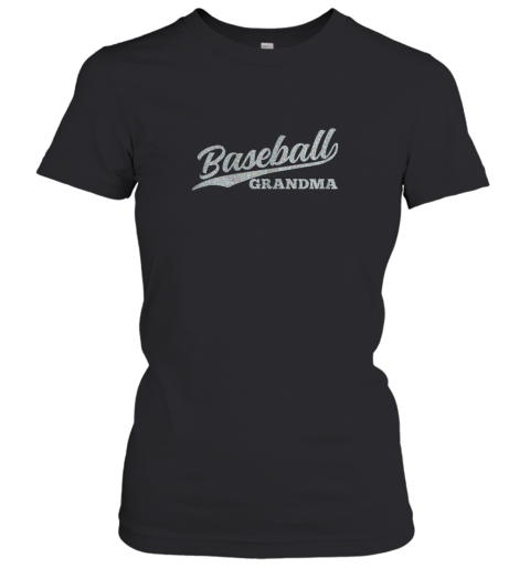 Womens Baseball Grandma Shirts Retro Cursive Women's T-Shirt