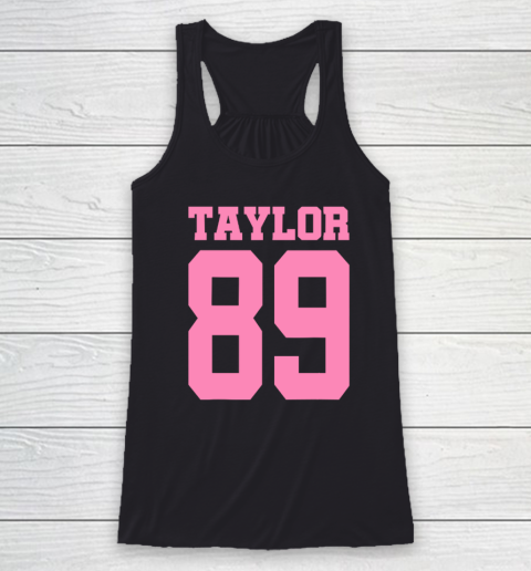 Pink Numbers Taylor 89 Racerback Tank