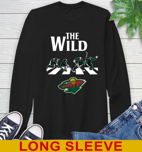 NHL Hockey Minnesota Wild The Beatles Rock Band Shirt Long Sleeve T-Shirt