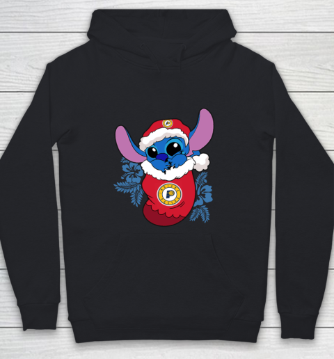 Indiana Pacers Christmas Stitch In The Sock Funny Disney NBA Youth Hoodie