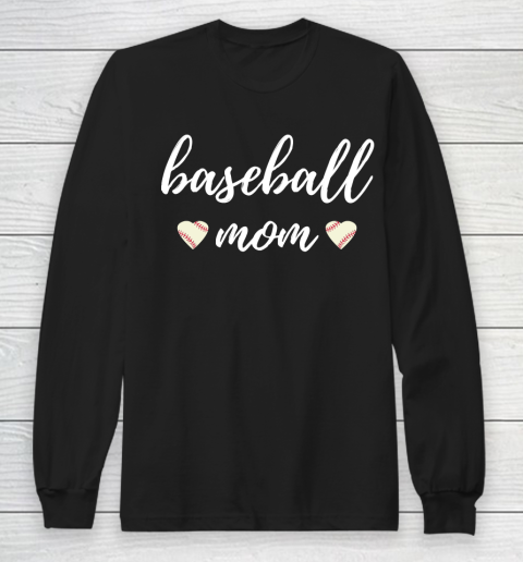 Mother's Day Funny Gift Ideas Apparel  Baseball Mom, A Loving Mother Who Likes Baseball T Shirt Long Sleeve T-Shirt