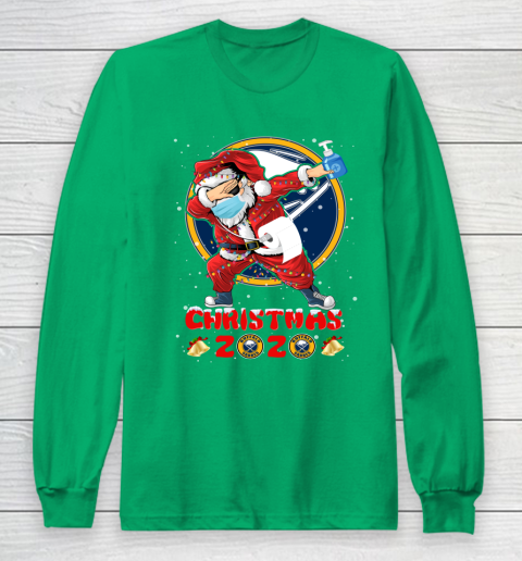 Buffalo Sabres Funny Santa Claus Dabbing Christmas 2020 NHL Long Sleeve T-Shirt 4