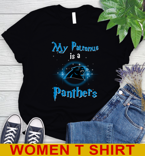 NFL Football Harry Potter My Patronus Is A Carolina Panthers Women's T-Shirt