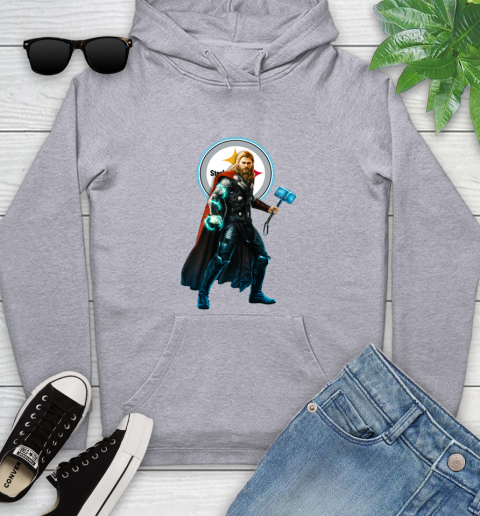 NFL Thor Avengers Endgame Football Pittsburgh Steelers Youth Hoodie 6