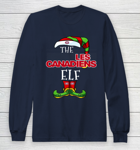Montreal Canadiens Christmas ELF Funny NHL Long Sleeve T-Shirt 2
