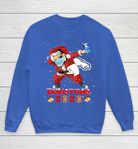 Denver Broncos Funny Santa Claus Dabbing Christmas 2020 NFL Youth Sweatshirt 6