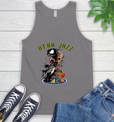NBA Utah Jazz Basketball Venom Groot Guardians Of The Galaxy Tank Top 7