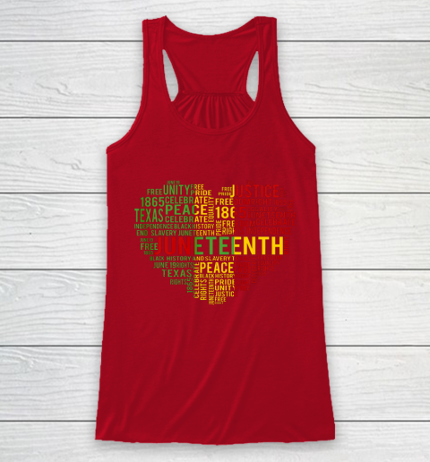 Juneteenth Heart Black History Afro American African Freedom Racerback Tank 4