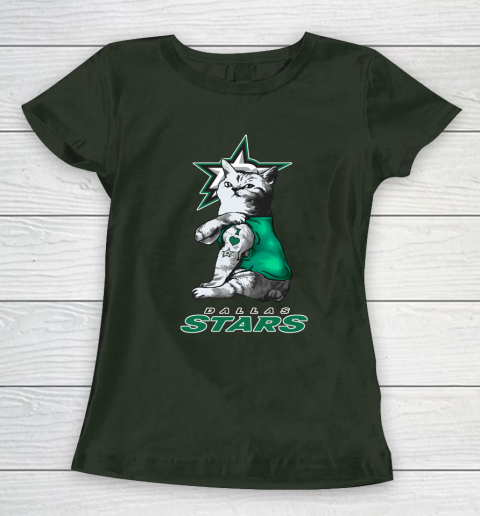 NHL My Cat Loves Dallas Stars Hockey Women's T-Shirt 4