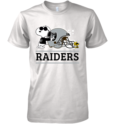 The OAKLAND RAIDER Joe Cool And Woodstock Snoopy Mashup Premium Men's T-Shirt