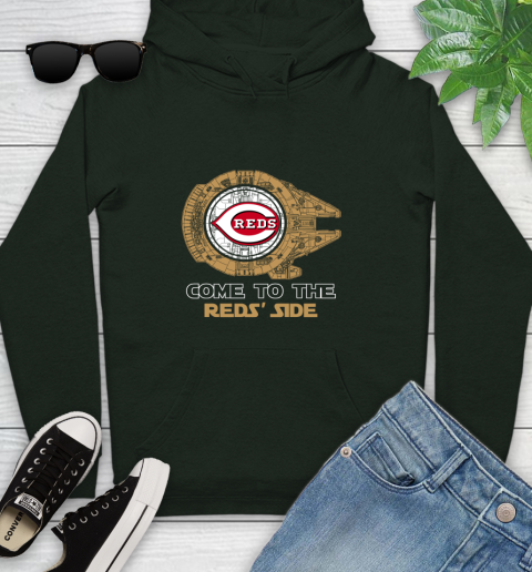 MLB Come To The Cincinnati Reds Side Star Wars Baseball Sports Youth Hoodie 14