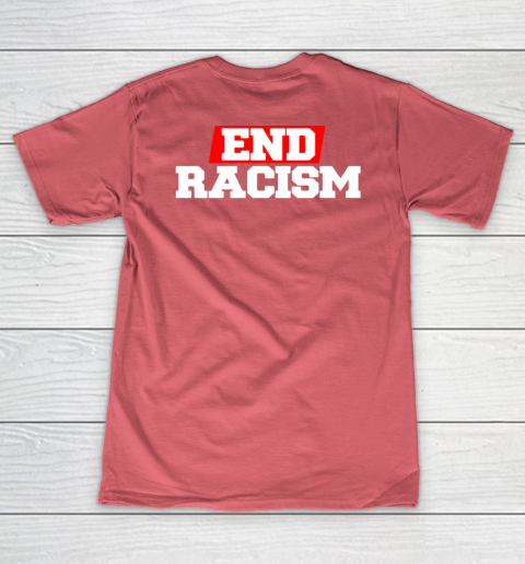 NFL End Racism Print In Front And Back Women's V-Neck T-Shirt 12