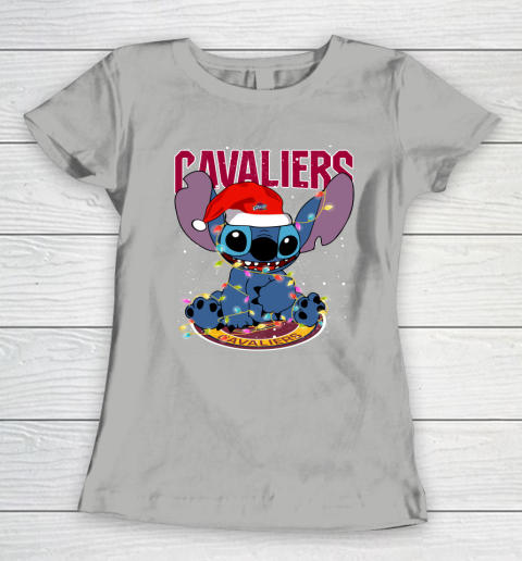 Cleveland Cavaliers NBA noel stitch Basketball Christmas Women's T-Shirt 8