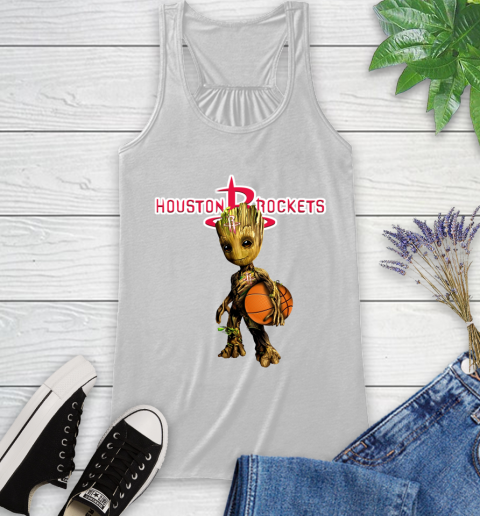 Houston Rockets NBA Basketball Groot Marvel Guardians Of The Galaxy Racerback Tank