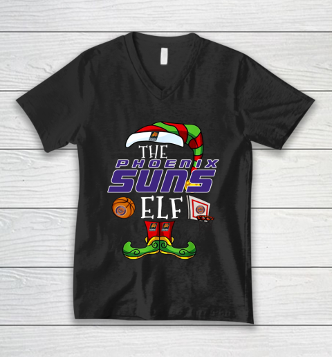 Phoenix Suns Christmas ELF Funny NBA V-Neck T-Shirt