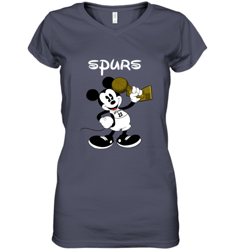 Mickey San Antonio Spurs Women's V-Neck T-Shirt