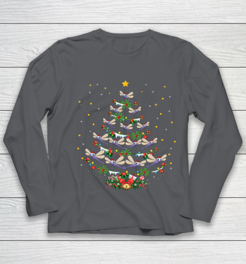 Dragonfly Christmas Tree Santa Dragonfly Bird Xmas Gift Youth Long Sleeve 6