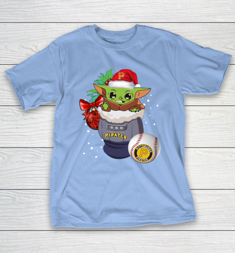 Pittsburgh Pirates Christmas Baby Yoda Star Wars Funny Happy MLB T-Shirt 11