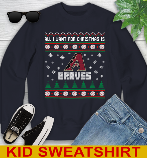 MLB All I Want For Christmas Is Atlanta Braves Baseball Sports 110