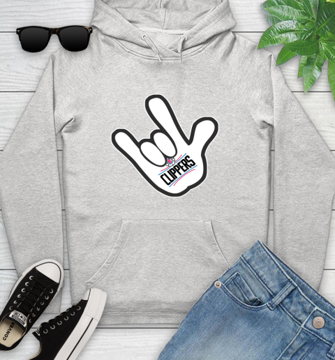LA Clippers NBA Basketball Mickey Rock Hand Disney Youth Hoodie