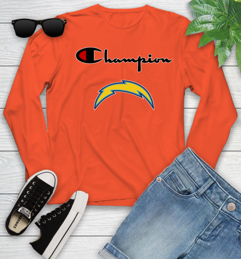 NFL Football Los Angeles Chargers Champion Shirt Youth Long Sleeve 2