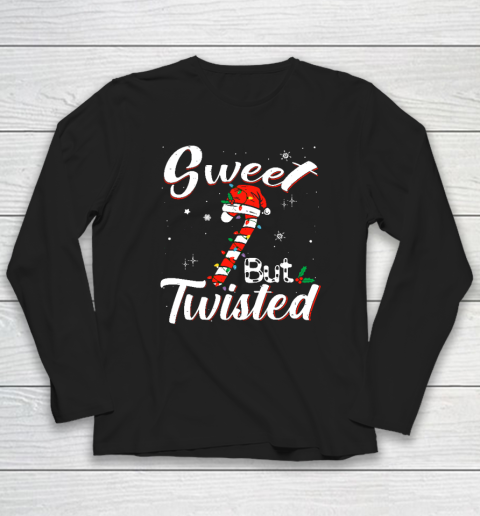Sweet But Twisted Funny Christmas Candy Cane Xmas Holiday Long Sleeve T-Shirt