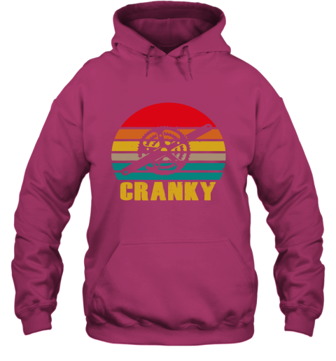 Bicycle Cranky Cycling Lovers Sunset Vintage Hoodie