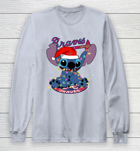 Atlanta Braves MLB noel stitch Baseball Christmas Long Sleeve T-Shirt 4