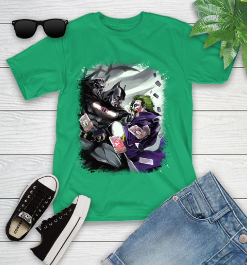Washington Wizards MLB Basketball Batman Fighting Joker DC Comics Youth T-Shirt 6