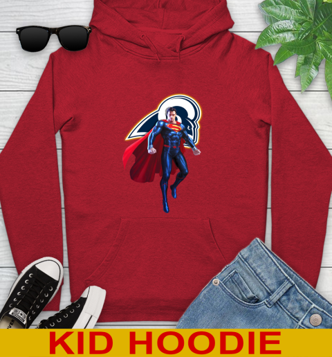 NFL Superman DC Sports Football Los Angeles Rams Youth Hoodie 11