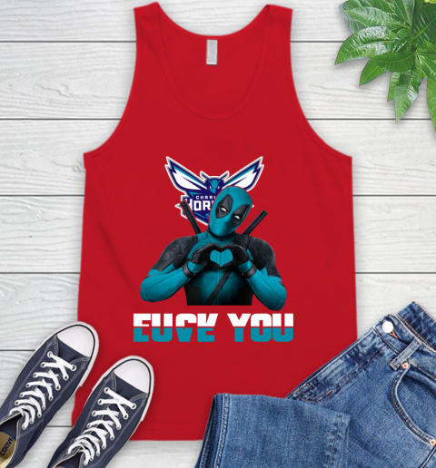 NBA Charlotte Hornets Deadpool Love You Fuck You Basketball Sports Tank Top 5