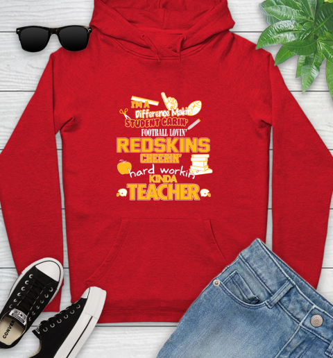 Washington Redskins NFL I'm A Difference Making Student Caring Football Loving Kinda Teacher Youth Hoodie 12