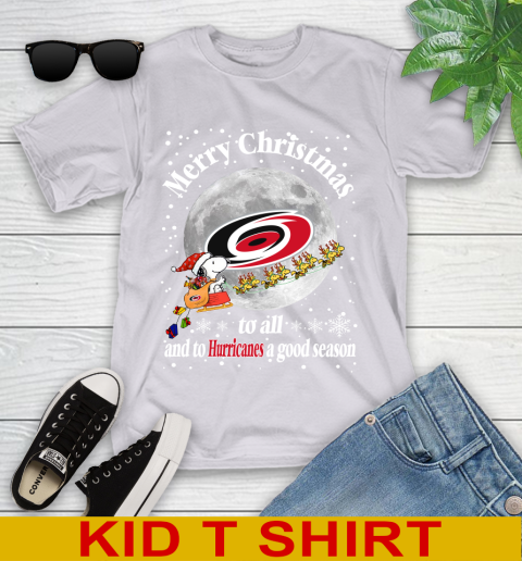 Carolina Hurricanes Merry Christmas To All And To Hurricanes A Good Season NHL Hockey Sports Youth T-Shirt 4