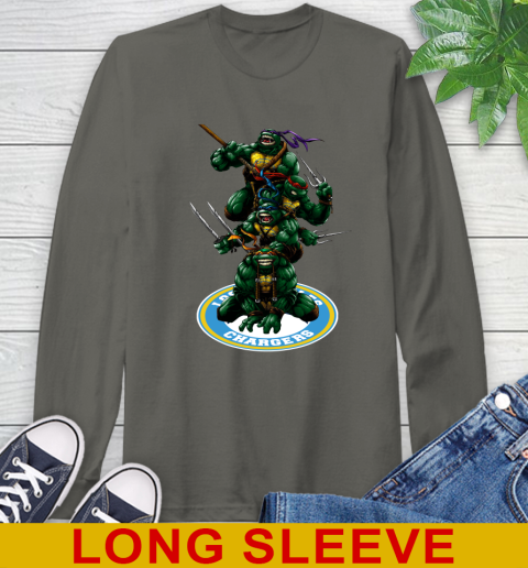 NFL Football Los Angeles Chargers Teenage Mutant Ninja Turtles Shirt Long Sleeve T-Shirt 8