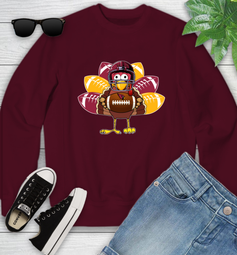 Arizona Cardinals Turkey Thanksgiving Day Youth Sweatshirt 5
