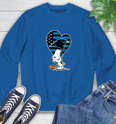 Carolina Panthers NFL Football The Peanuts Movie Adorable Snoopy Sweatshirt 8