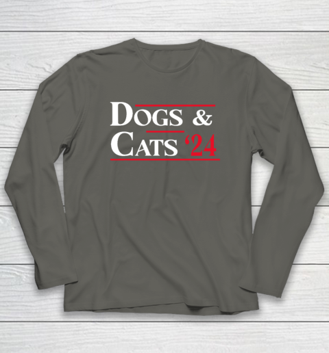 Dogs and Cats 2024 They're Eating The Dogs Long Sleeve T-Shirt 4